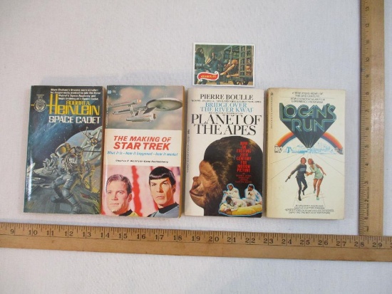 Four Vintage Sci-Fi Books including Space Cadet (Robert A Heinlein, 1978, The Making of Star Trek