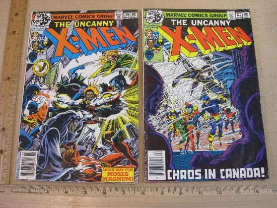 Two Marvel Comics The Uncanny X-MEN Comic Books Vol.1 No.119 and 120 1979 3oz
