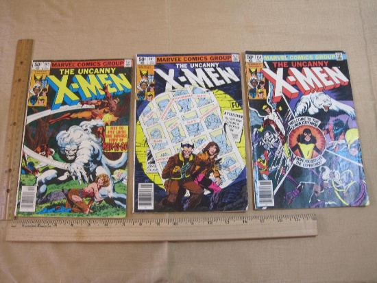 Three Marvel The Uncanny X-MEN Comic Books Vol. 1 No.139-141 1980 5oz