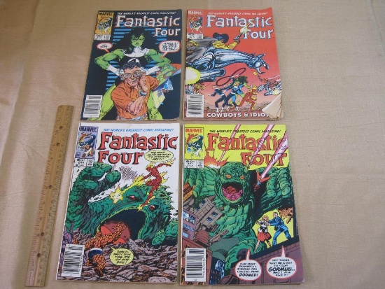 Four Marvel Comics Fantastic Four Comic Books Vol. 1 No. 264, 271, 272, 275 1984 6oz