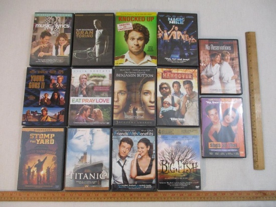 14 DVDs including Magic Mike, Knocked Up, Gran Torino, Titanic, Music and Lyrics and more, 3 lbs