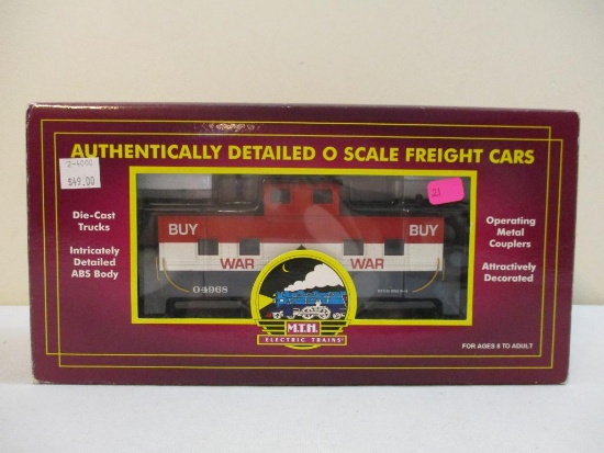 MTH Erie US War Bonds Steel Caboose 04968 #20-91066, O Scale, new in box, MTH Electric Trains, 1 lb