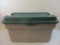 Large Rubbermaid Plastic Storage Tote with Hinged Lid, this item is not available for shipping and