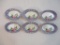 Set of 6 Hand-painted Ceramic Soy Sauce Dishes, made in Japan, 5 oz