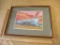 Framed Signed Numbered M F Kotowski Print, Santa Fe 3460, Numbered 7/85 1984, approx 17 inches by 13
