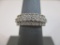 Sterling Silver Ring with Clear Gemstones, Size 7, 4.4 g total weight