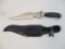 Vintage Bird Handled Knife with Leather Sheath, 12 oz