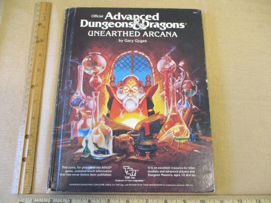 Advanced Dungeons & Dragons Hardcover Book, Unearthed Arcana by Gary Gygax 1985 1lb 5oz