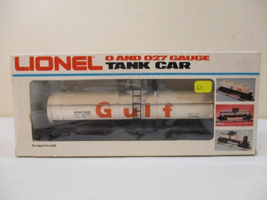 Lionel Gulf Oil Single Dome Tank Car 6-6301, O Scale, in original box, 12 oz