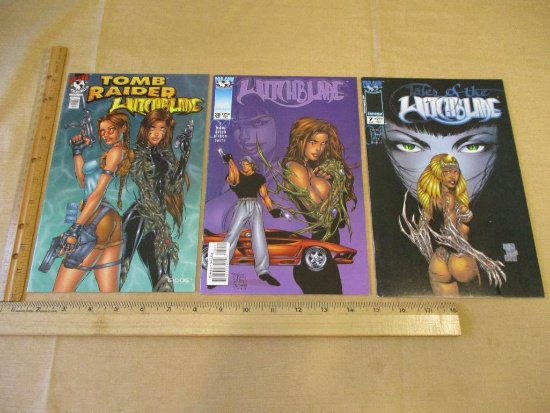 Three Top Cow Comics 1999 including Tomb Raider Witchblade Vol. 1 No. 1, Witchblade Vol. 1 No. 30,