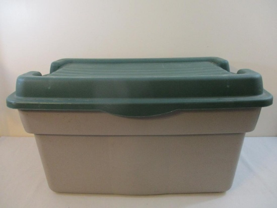 Large Rubbermaid Plastic Storage Tote with Hinged Lid, this item is not available for shipping and