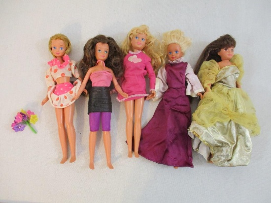 Five 10" Dolls from Mattel 1987, 1 lb 5 oz