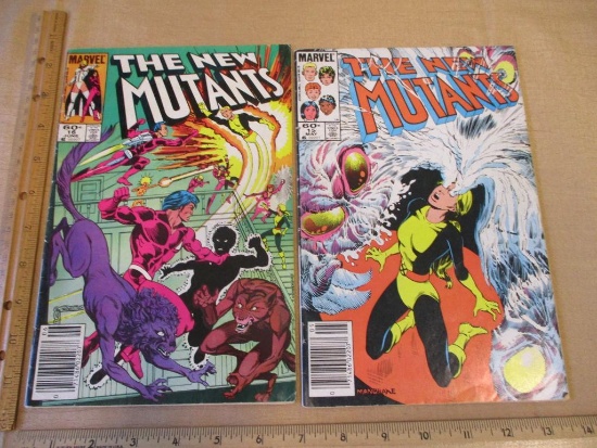 Two Marvel Comics 1984 The New Mutants Comic Books Vol. 1 No. 15, 16 3oz