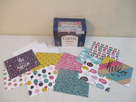 American Crafts Box of 40 Blank Cards with Envelopes, 1 lb 2 oz