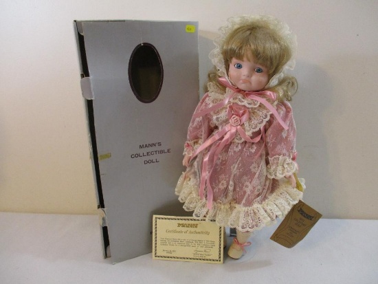 Vintage Seymour Mann Joanne Porcelain Doll in original box with COA, see pictures for condition of
