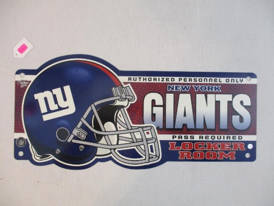 New York Giants Authorized Personnel Only Locker Room Plastic Sign, 4 oz