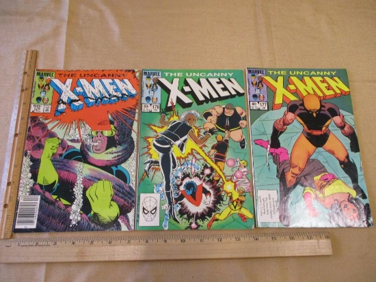 Three Marvel Comics 1983 The Uncanny X-MEN Comic Books Vol. 1 No. 176-178 5oz