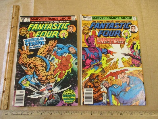 Two Marvel Comics 1979 Fantastic Four Comic Books Vol. 1 No. 211, 212 3oz