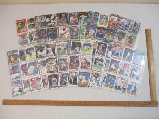 Lot of MLB Baseball Cards from Assorted Brands and Years including Will Clark, Robin Yount, Ryne