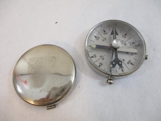 Vintage Metal Pocket Compass, 1 oz