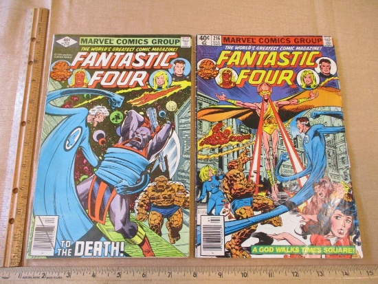 Two Marvel Comics 1979 Fantastic Four Comic Books Vol. 1 No. 213, 216 3oz