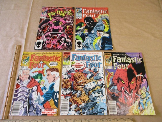 Five Marvel Comics 1984 Fantastic Four Comic Books Vol. 1 No. 270, 273, 274, 277, 278 8oz
