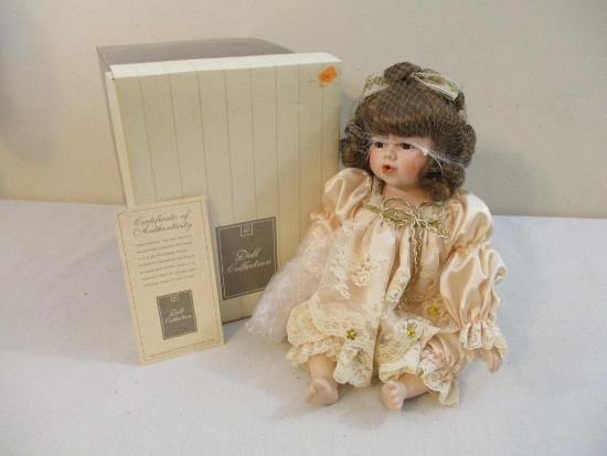 Collectible Porcelain Doll in original box with COA, JC Penney Company Inc, 3 lbs