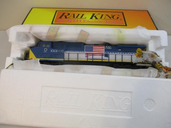 Rail King by MTH CSX Dash-8 Diesel Engine w/ Proto Sound 2.0, Item No. 30-2485-1, O Scale, new in