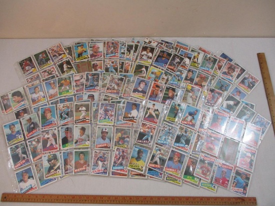 Large Lot of 1985 Topps Baseball Cards, in sleeves, 7 lbs