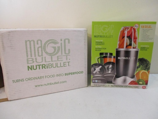 Magic Bullet NutriBullet 12 Piece Set, new in box with original shipper, 9 lbs 3 oz