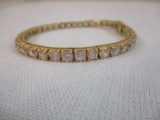 Sterling Silver Tennis Bracelet, marked 925, 17.9 g total weight