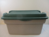 Large Rubbermaid Plastic Storage Tote with Hinged Lid, this item is not available for shipping and