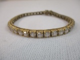 Sterling Silver Tennis Bracelet, marked 925, 16.6 g total weight