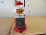 Vintage Jelly Belly Original gourmet Jelly Bean dispenser, metal and glass construction, 2lbs