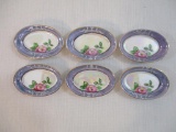 Set of 6 Hand-painted Ceramic Soy Sauce Dishes, made in Japan, 5 oz