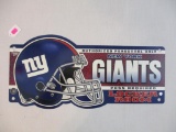 New York Giants Authorized Personnel Only Locker Room Plastic Sign, 4 oz