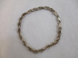 Heavy Sterling Silver Twisted Chain Bracelet, marked 925 Italy, 9.36 g