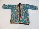 Vintage Middle Eastern Jacket Hand-Embellished with Metal Tribal Accents, quilted liner,
