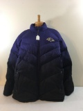 Baltimore Ravens NFL Long Winter Coat, Reebok, Size 2XL, 4 lbs
