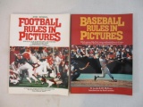 Baseball Rules in Pictures 1985 and New-Revised Football Rules in Pictures 1988, 15 oz