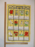 1980 Bermuda Linen Dish Towel Calendar, 3 oz