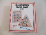 Classic Wooden Travel Games Set of 2 , new in box, 5 oz