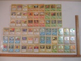 Seven Sheets of Pokemon Cards, 1999 Wizards including Hitmonchan, Machamp, SEE ADDITIONAL PICTURES