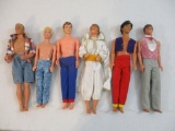 Six Male Dolls from Mattel including Ken, Aladdin and more, 2 lbs 8 oz