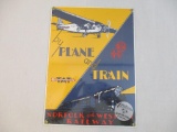 Heavy Norfolk and Western Railway by Plane and Train Porcelain and Steel Sign, Ande Rooney, sealed,