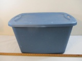 Sterlite 18 Gallon Plastic Storage Tote with Lid, see pictures for condition, this item is not