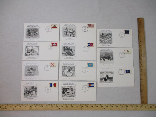 1977 First Day Cover Envelopes with State Admission Dates