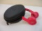 Hot Pink Beats by Dr Dre Headphones with carrying case and cords, tested and work properly, 12 oz