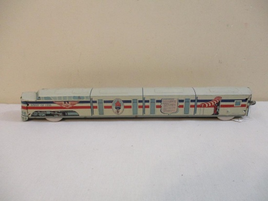 Vintage Press Tin Wind-Up Spirit of 1776 Train, Elenee Toys Inc, Made in USA, AS IS, 12 oz