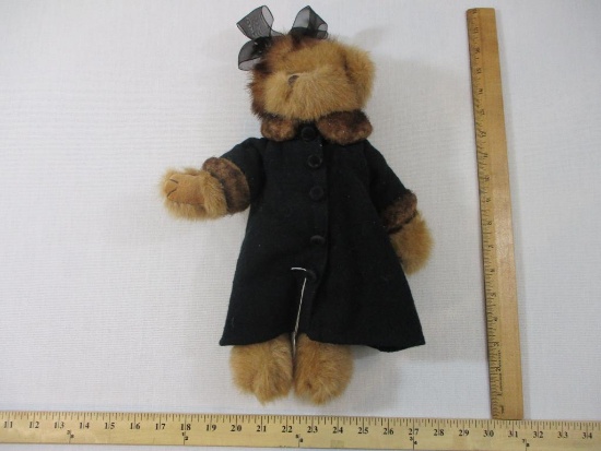 Bearington Collection Bear with Black Coat and Hat, The Bearington Collection, 13 oz